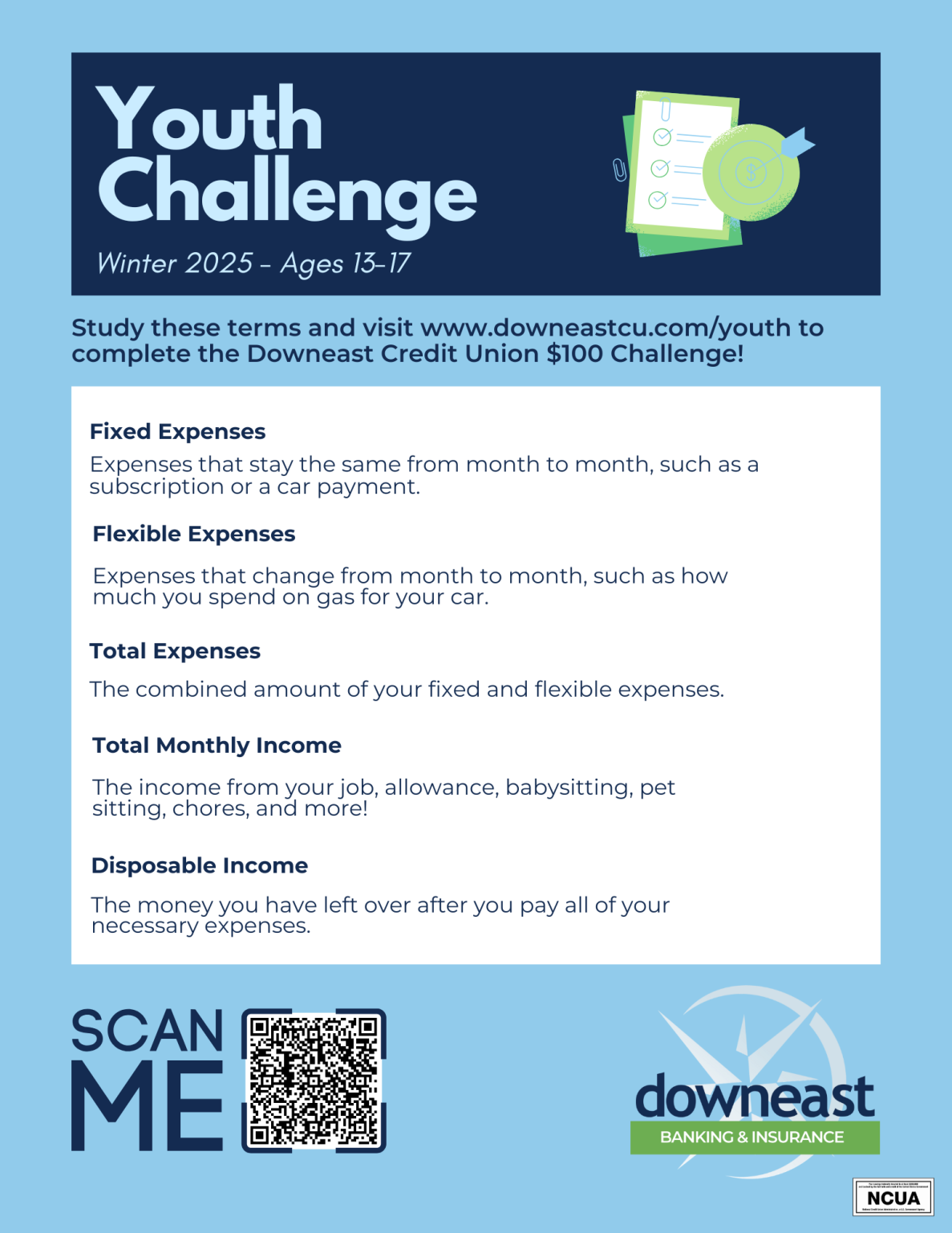 Winter 2025 Youth & Young Adult Challenge – Downeast Credit Union